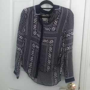 Asymmetrical Patterned Blouse